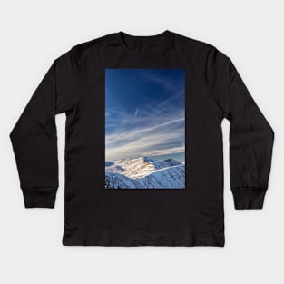 Corn Du, Pen y Fan and Cribyn in Winter Kids Long Sleeve T-Shirt